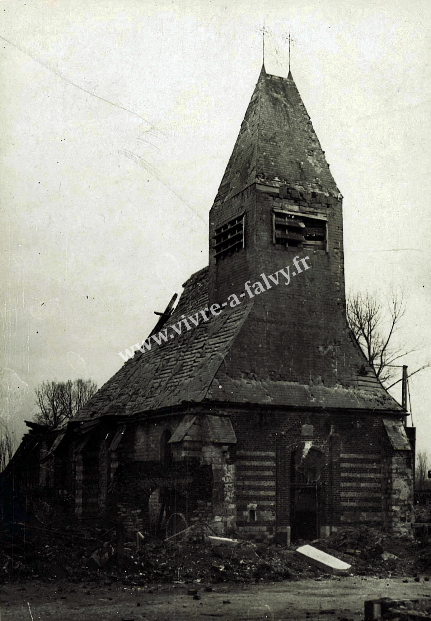 2 bethencourt ruines eglise novembre 1917