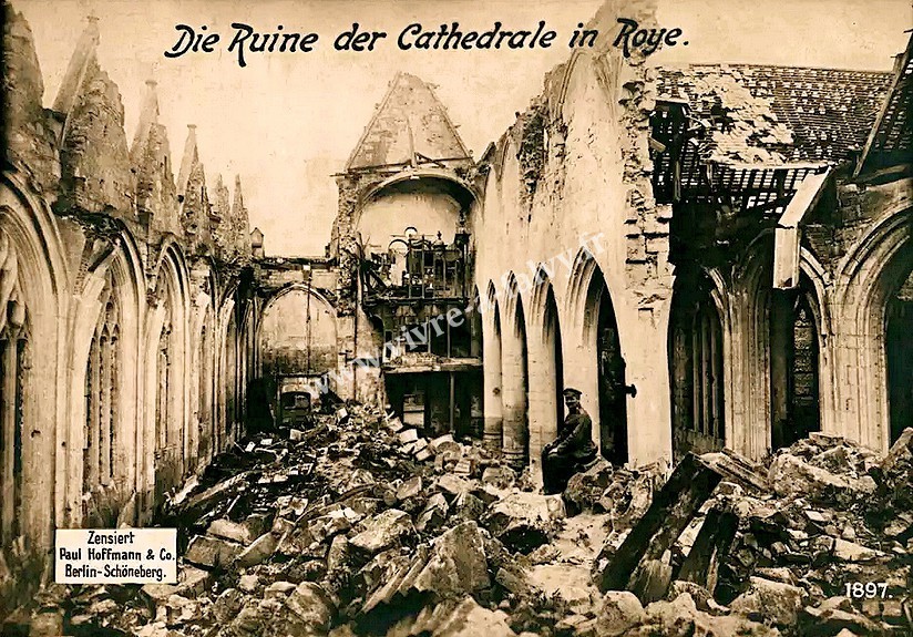 2 roye die ruine der cathedrale in roye