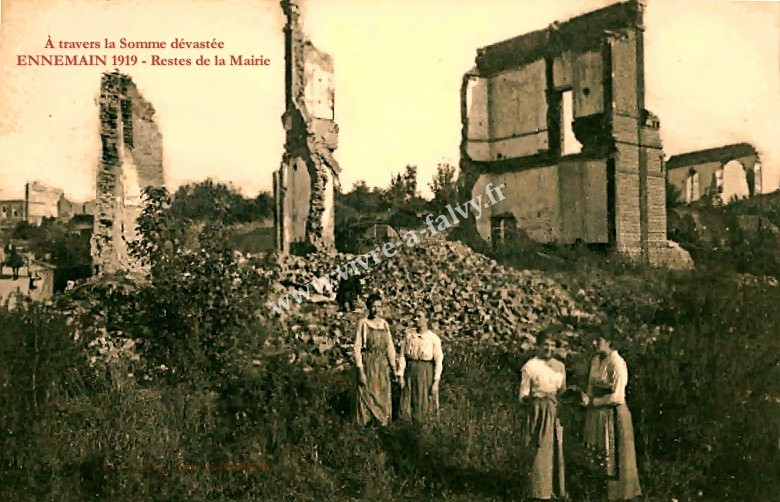 4 ennemain restes de la mairie 1919 