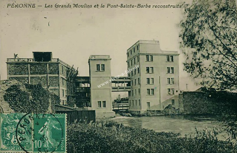 4 peronne les grands moulins le pont ste barbe reconstruits 1